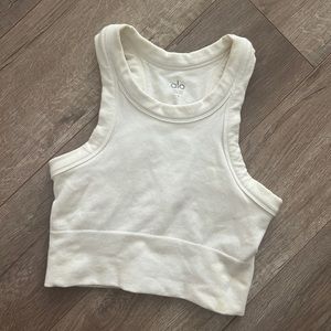 Alo crop high neck bra top